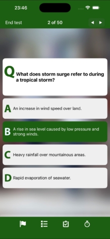 Multiple-choice question with four answer options